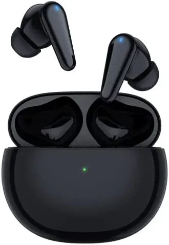 TCL – MOVEAUDIO S180 Auriculares inalámbricos (Cancelación Activa de Ruido, Bluetooth 5.0, Carga rápida, Estuche con carga inalámbrica, Doble micrófono, Control táctil) Black