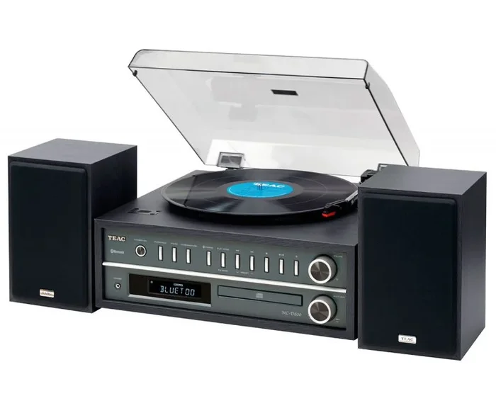 TEAC MC-D800-B Tocadiscos de tracción por correa Negro