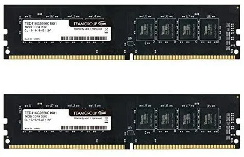 Team Group ELITE PLUS TED432G2666C19DC01 módulo de memoria 32 GB 2 x 16 GB DDR4 2666 MHz ECC