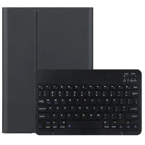 Teclado Bluetooth Extraíble + Funda Cuero con Soporte para Lenovo Smart Tab M10 Rel (Negro)