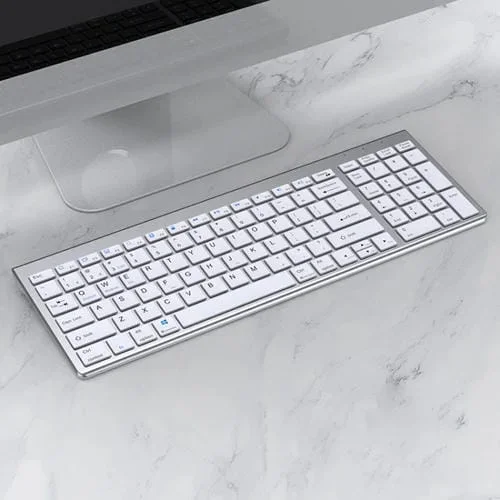 Teclado Bluetooth Inalámbrico de Tres Modos 109 (Plata)