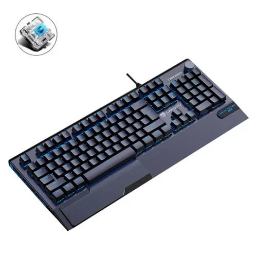 Teclado con Cable Langtu K1000 104 Teclas 1.5M (Verde Azul Negro Ice) Luz Azul