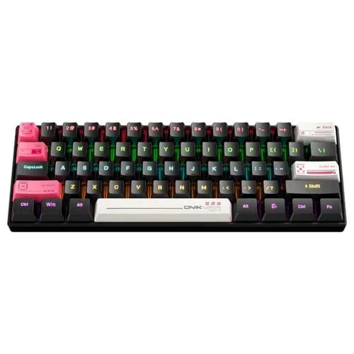 Teclado Mecánico para Juegos Onikuma G55 con Cable Iluminación RGB 61 Teclas (Negro)