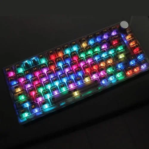 Teclado Mecánico Personalizado Bluetooth Inalámbrico 82 Teclas 3 Modos RGB Hot-Plug Kit + Keycap (Negro)