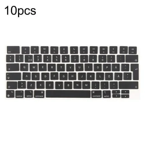 Teclas de Entrada Grandes (Versión Británica) para MacBook A2442, A2485, A2779, A2780, A2991, A2992 y A2918. Idioma: Noruega. (10 Uds.)