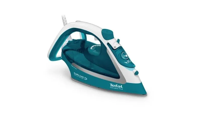 Tefal EasyGliss Plus FV5737 plancha Plancha vapor-seco Suela de Durilium 2500 W Turquesa, Blanco