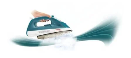 Tefal FV153 Plancha a vapor Suela de cerámica 2000 W Turquesa, Blanco