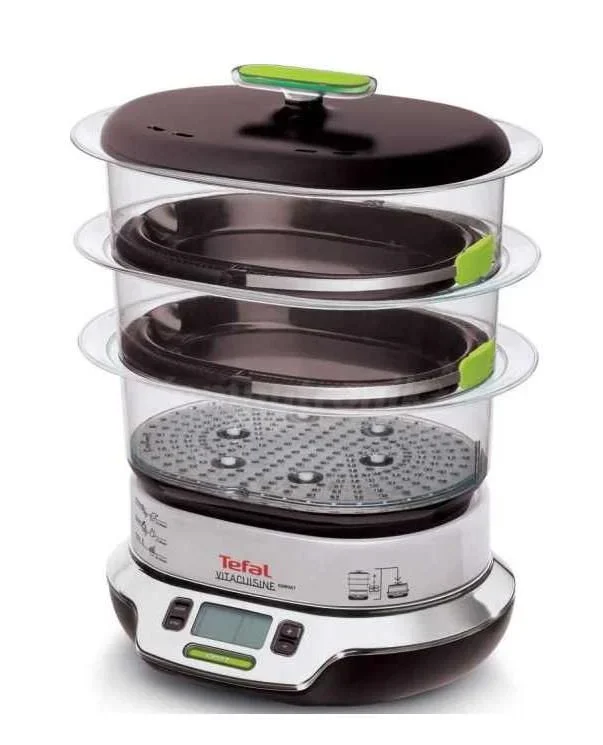 Tefal VS4003 vaporizador 3 cesta(s) Independiente 1800 W Negro, Verde, Metálico