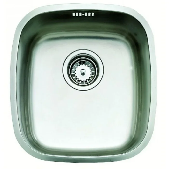 Teka BE 34.37 – Fregadero Bajo Encimera, 1 Cubeta, para Mueble de 45cm, Cubeta de Acero Inoxidable, Fácil Instalación, Diseño Moderno, Color Acero Inoxidable
