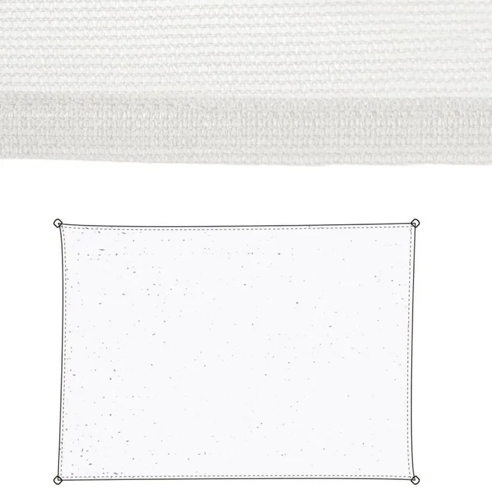 Tela 3 x 4 m toldo 300 x 400 x 0,5 cm polietileno blanco