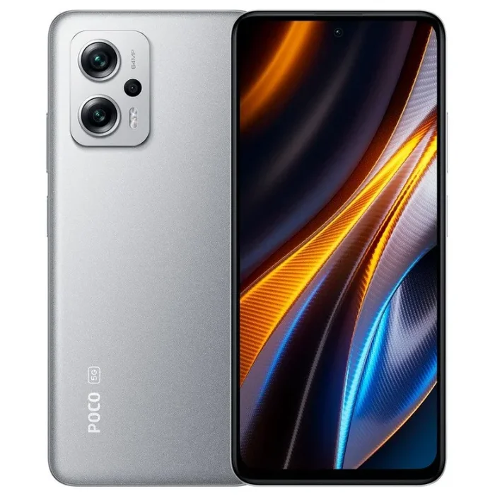 Teléfono Poco X4 GT 5G. Color Plata (Silver), 128 GB de Memoria Interna, 8 GB de RAM, Pantalla DotDisplay de 6.6”. Triple Cámara de 64 MP. Vídeo 4K. Versión Global. Smartphone completamente libre.