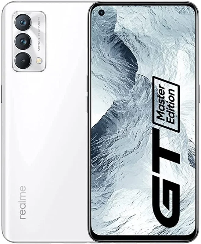 Teléfono Realme GT Master Edition 5G. Color Blanco Luna (White), 256 GB de Memoria, 8 GB de RAM, Pantalla completa AMOLED de 6,43″. Cámara principal de 64 MP, Carga SuperDart de 65W. Smartphone libre.