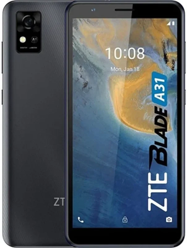 Teléfono Zte Blade A31. Color Gris (Grey) 32 GB de Memoria Interna, 2 GB de RAM. Pantalla de 5,45″.Cámara principal de 8 MP y Frontal de 2 MP. Capacidad batería3000 mAh. Smartphone completamente libre