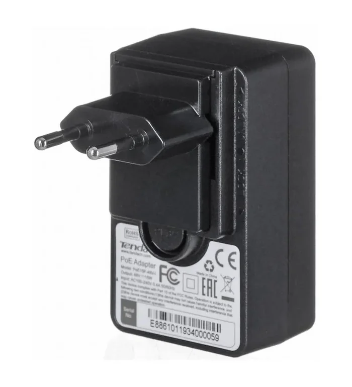 Tenda POE15F-48V-I adaptador e inyector de PoE Ethernet rápido