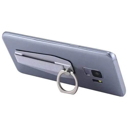 Tenedor de Dedo Soporte de Teléfono Universal Sling Agarre Antideslizante (Plata)