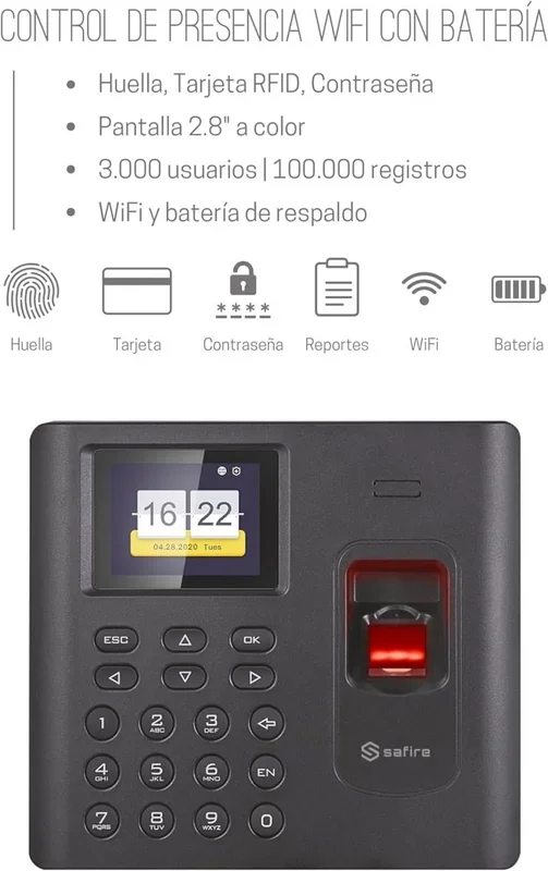 Terminal Control Presencia Safire Sf-ac3002kemd-ip