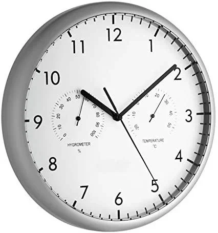 TFA-Dostmann 98.1072 reloj de mesa o pared Reloj de cuarzo Alrededor Plata