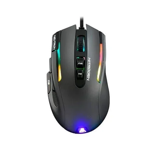 The G-Lab Kult Nitrogen Neutron Mouse Gaming de Alta Precisión – 7200 dpi Sensor óptico, RGB, 9 Botones Programables, Ultraligero, Ideal para MOBA/FPS – Compatible con PC/PS5/Xbox One – Negro