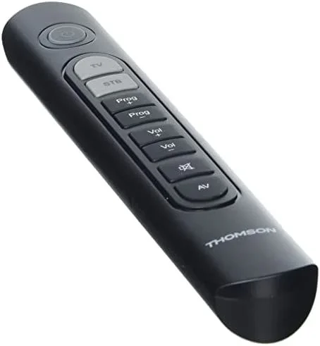 Thomson | Mando a distancia universal, ROCZ107 Zapper 2en1, compatible con cualquier TV, botones grandes, control de hasta 2 dispositivos a la vez, color negro.