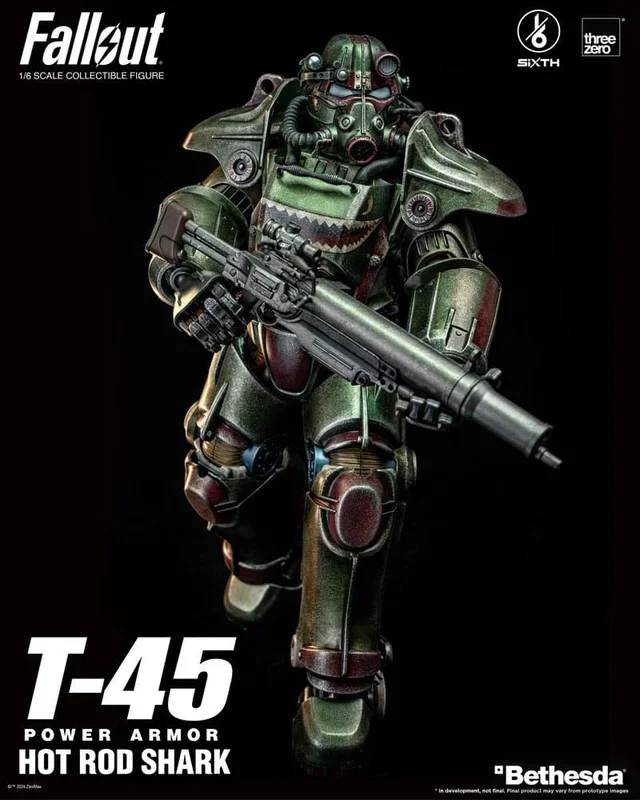 Threezero Fallout T-45 Hot Rod Shark Power Armor Figura de acción a escala 1:6