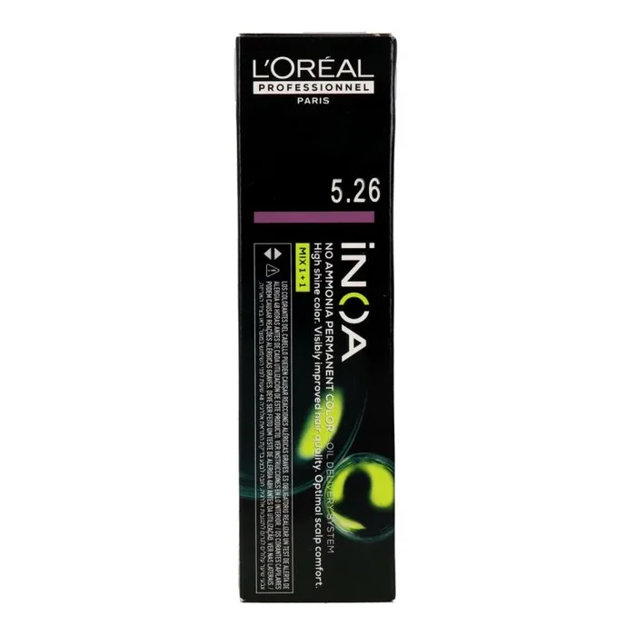 Tinte permanente l’oreal professionnel paris inoa color nº 5.26 60 g
