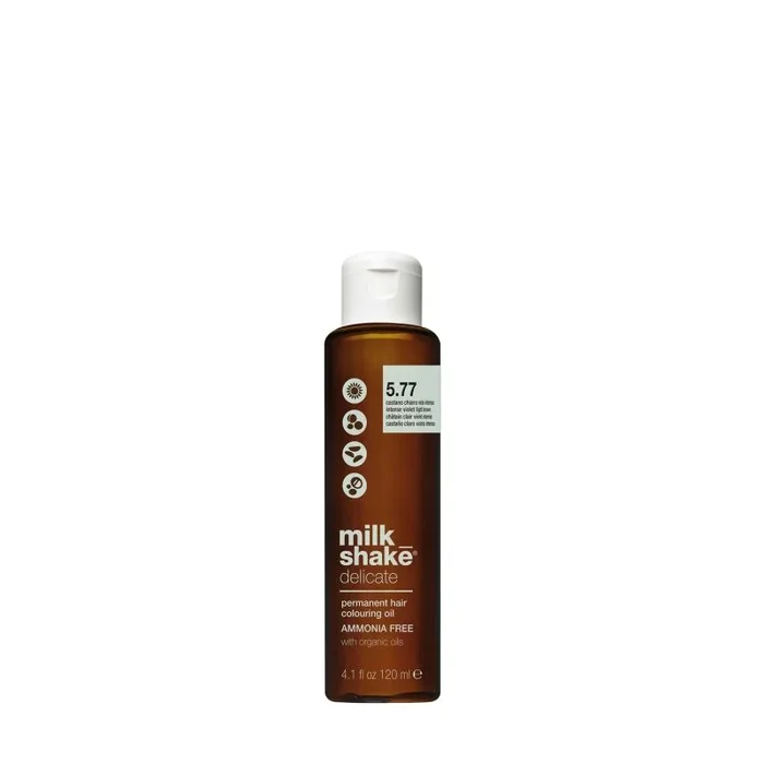 Tinte Permanente para Cabello / Milk Shake Delicate / Sin Amoníaco, Aceite Colorante, Color 5.77, Cuidado Suave, 120 ml