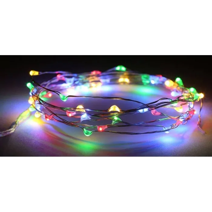 Tira 20 luces led multicolor a pilas
