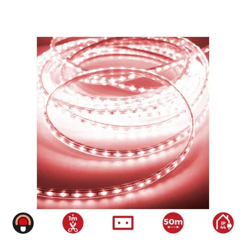Tira de led 60 leds/m 4,2w/m 220-240v ip44 50 m rojo