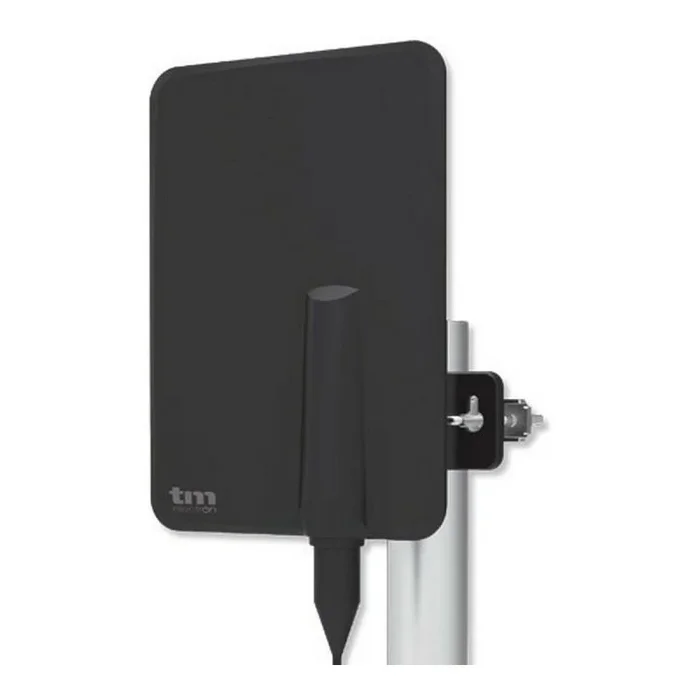 TM Electron TMANT015 antena para televisor de interior o exterior, con amplificador incorporado 40dB, ultra compacta, orientación 360º, montaje en pared o mástil y resistente a la intemperie