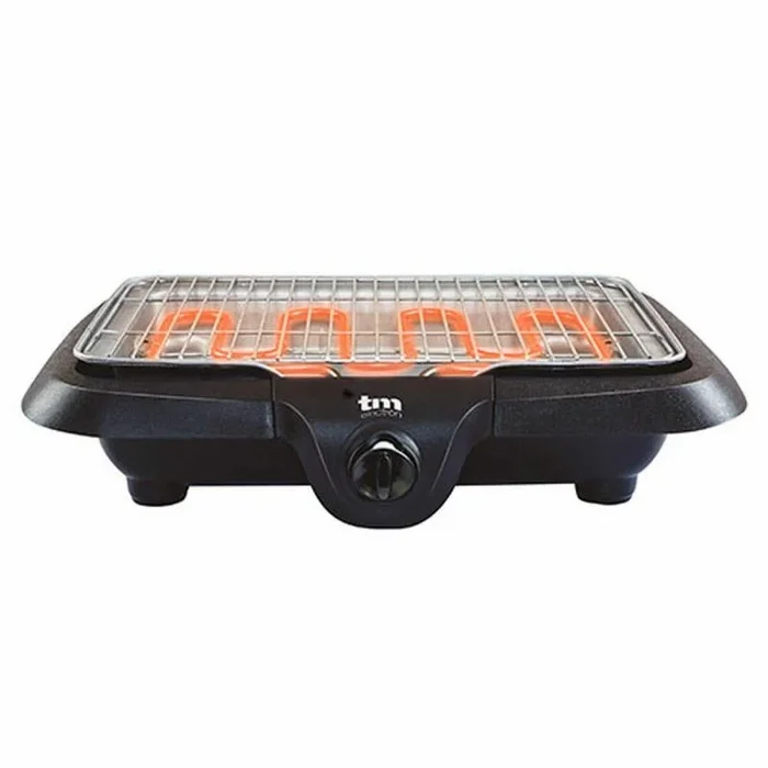 TM Electron TMPGR010 parrilla barbacoa eléctrica de sobremesa, 2300W, 873cm2 de superficie, sistema antihumo con agua con 5 niveles de temperatura y facil limpieza