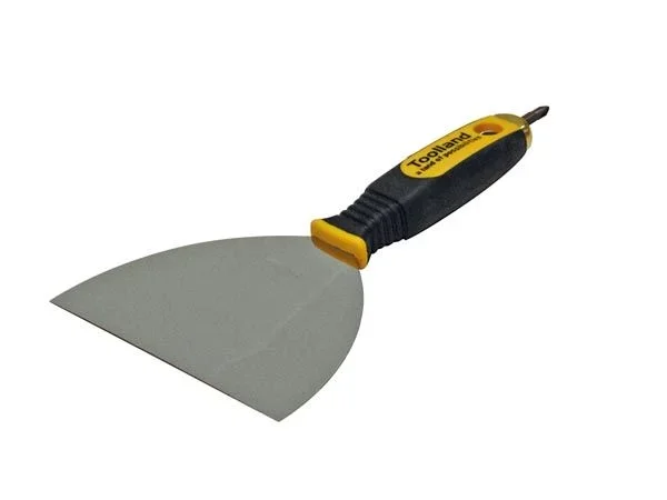 Toolland Cuchada de masilla, con broca, acero inoxidable, 150