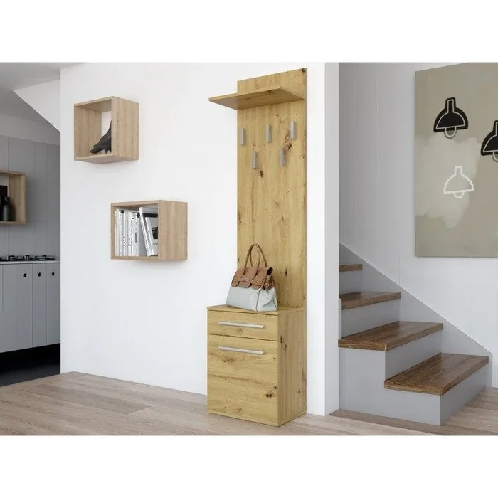 Topeshop DUO WIESZAK ARTISAN colgador de ropa Roble