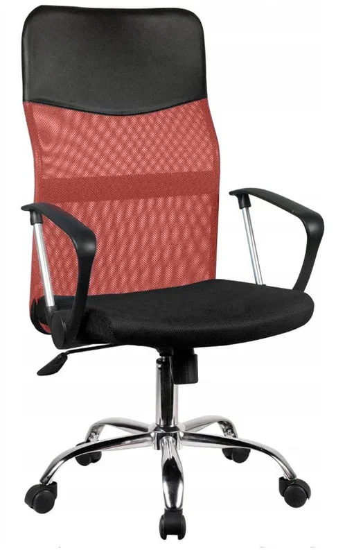 Topeshop KRZESŁO NEMO CZERWON silla de oficina y de ordenador Asiento acolchado Respaldo de malla