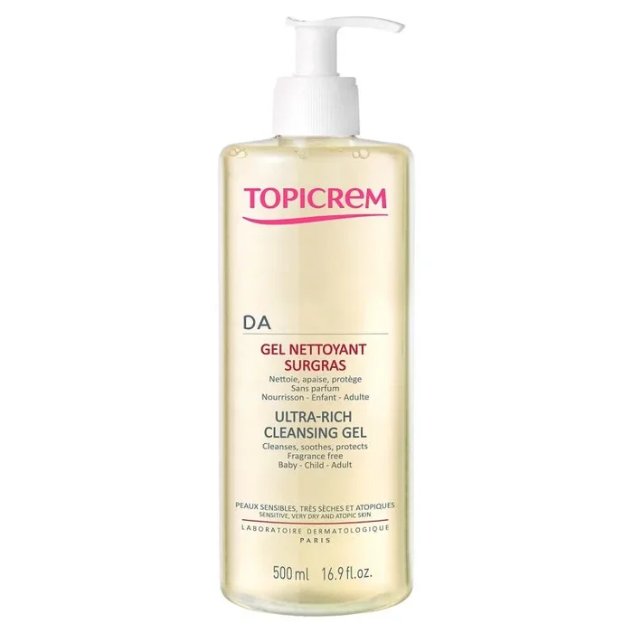 Topicrem Da gel nettoyant surgras 500 ml
