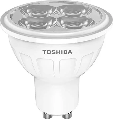 Toshiba LED PAR16 – Bombilla 5W (50 W) Casquillo GU10, luz cálida 3000K, 60º
