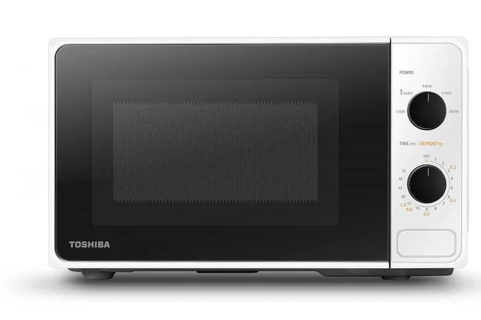 Toshiba MM2-MM20PF(WH) – Microondas, totalmente funcional con 5 niveles de potencia, descongelación fácil, 20 L, 800 W, color blanco