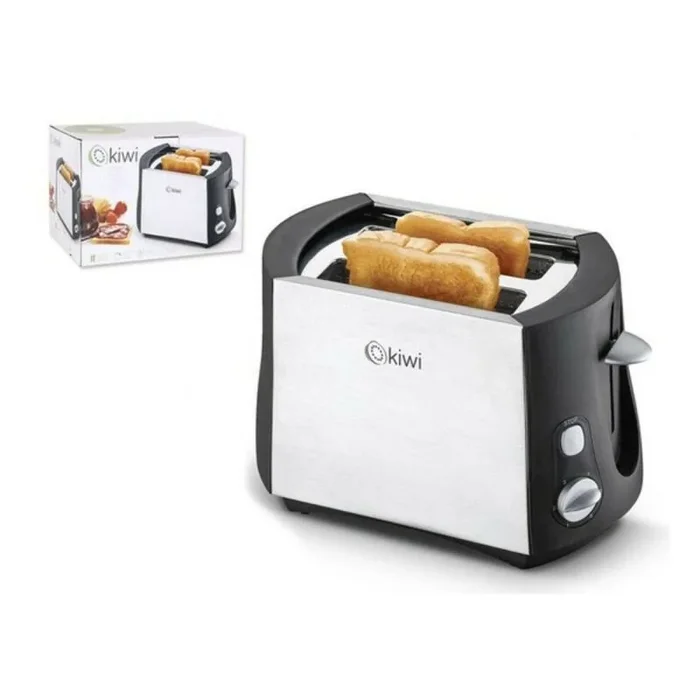 Tostadora kiwi kt-6512 negro gris 800 w