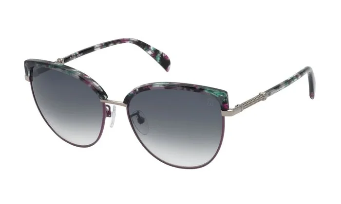 TOUS STO436 Gafas, Shiny Red Gold W/Coloured Parts, 57 para Mujer