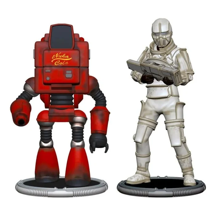 Toynk Fallout Nukatron and Synth – Juego de 2 mini figuras de 3 pulgadas para adultos | Incluye pieza de garra de muerte Build-A-Figure