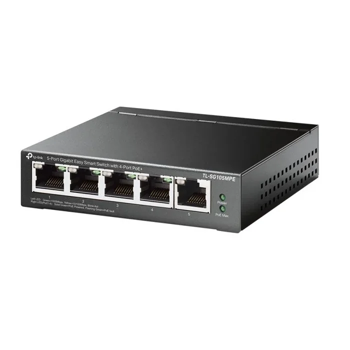 Tp-link tl-sg105mpe switch l2 gigabit ethernet (10/100/1000) energía sobre ethernet (poe) negro