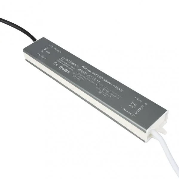 Transformador estanco 75w 12v ip68 2x4x24 cm