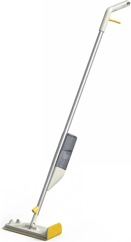 Trapeador en Aerosol 2 en 1 CleanTech, Mopa Pulverizadora, Cabezal Articulado 360°, Almohadilla de Microfibra Reutilizable, Fácil de Usar, Ideal para Superficies Duras.