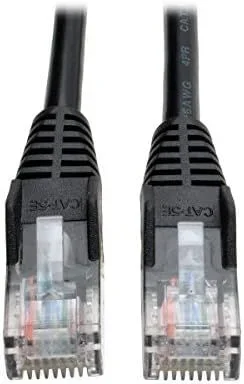 Tripp Lite N001-015-BK Cable Ethernet (UTP) Patch Moldeado Snagless Cat5e 350 MHz (RJ45 M/M) – Negro, 4.57 m 15 pies