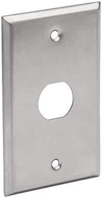 Tripp Lite N206-FP01-IND Placa Frontal de Ancho Sencillo de 1 Puerto, Acero Inoxidable, Grado Industrial, IP44, TAA