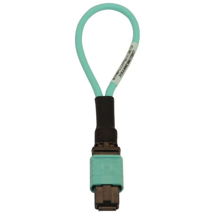 Tripp Lite N844B-LOOP-12F Probador de Cable de Fibra Óptica LoopBack Multimodo 50µm / 125µm OM3 (12F MTP/MPO Hembra), LSZH, Aguamarina