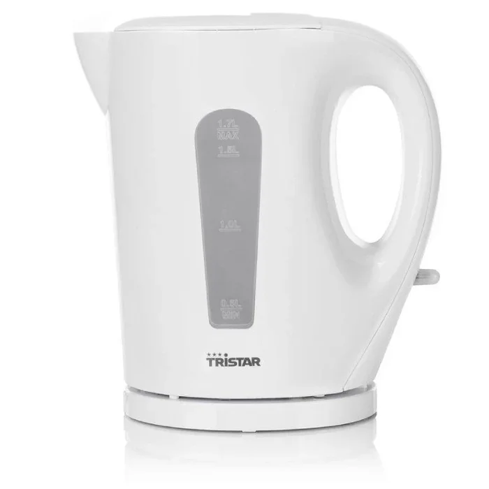 Tristar WK-3380 Hervidor de agua eléctrico, capacidad 1.7 litros, libre de BPA, filtro antical, protección contra ebullición en seco, apagado automático, base antideslizante, plástico, 2200 W