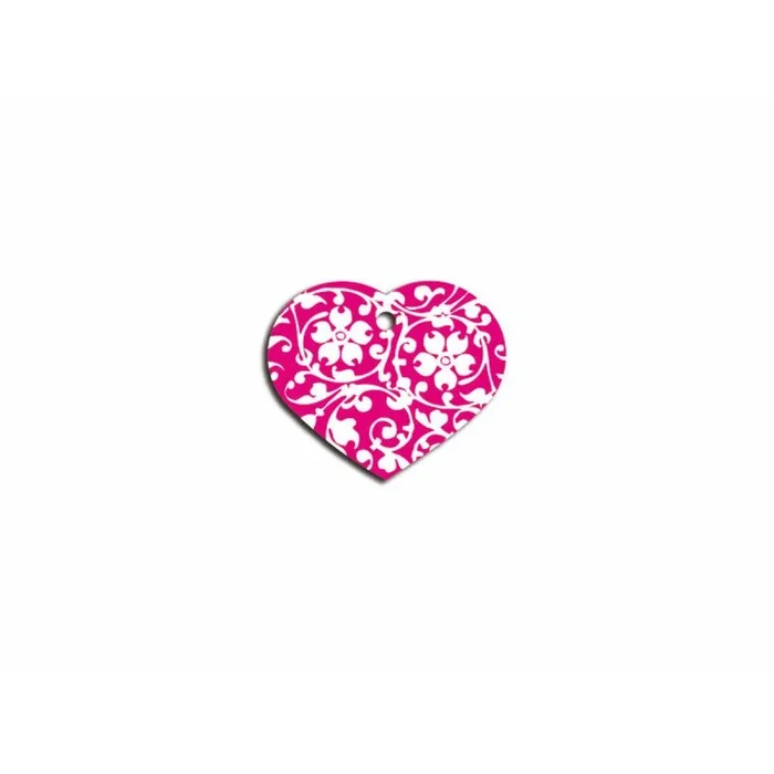 Trixie Placa IMARC Coraz.Gr, 4x2cm, Alum, Flores2 Rosa