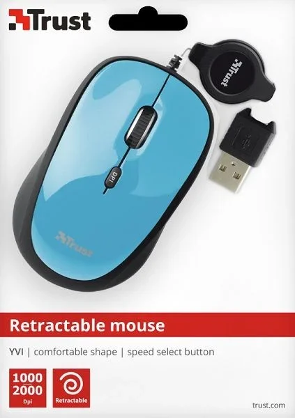 Trust Yvi ratón USB tipo A Óptico