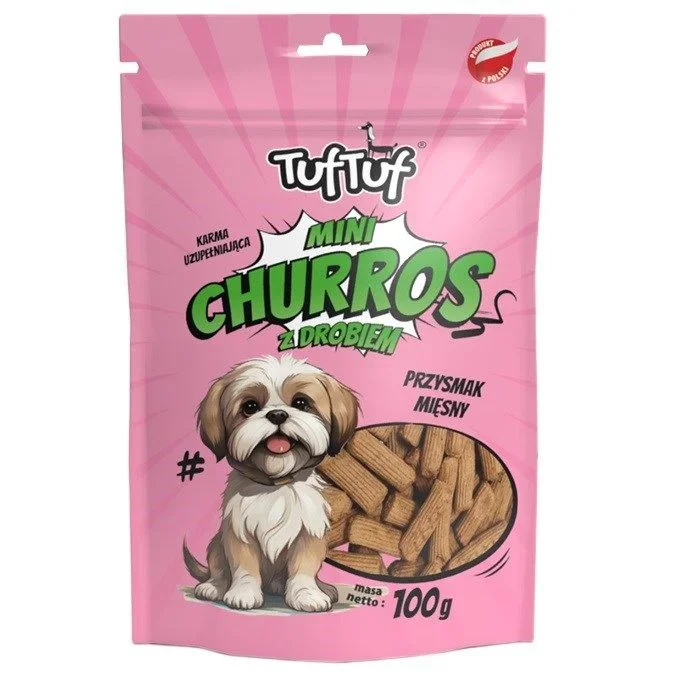 Tuf tuf mini churros z drobiem dla psa 100g
