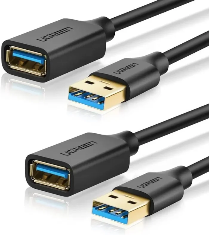 Ugreen kabel przedłużacz przejściówka usb 3.0 (żeński)-usb 3.0 (męski) 1m (czarny)